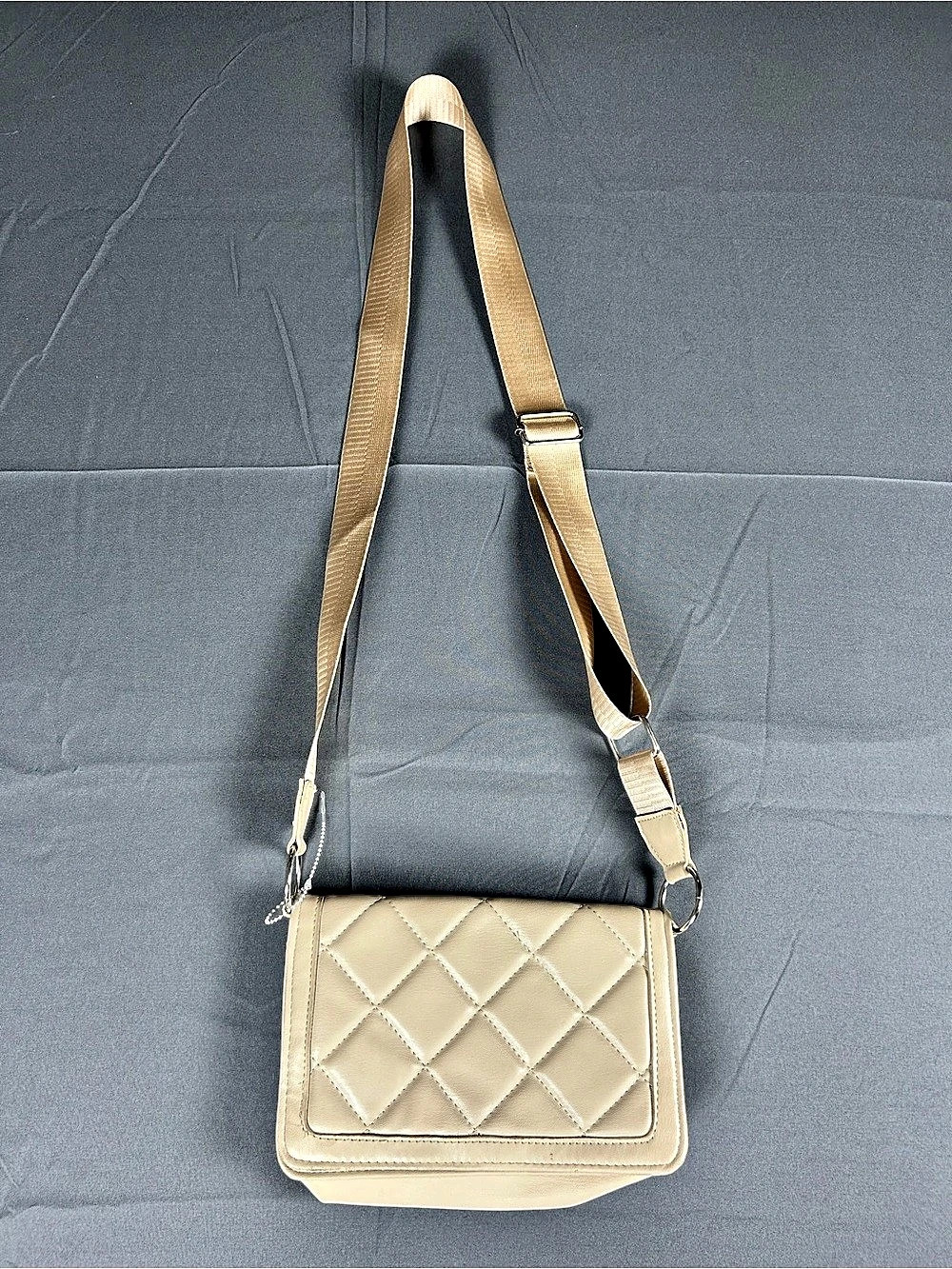 Quilted Crossbody Bag in Cream
